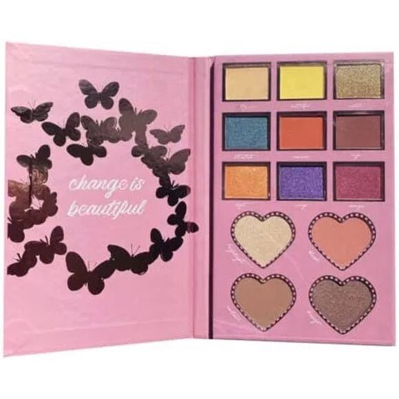 Color Central FLUTTER - Face & Eye Palette -Eyeshadow, Highlight, Blush, Contour - Picture 1 of 4